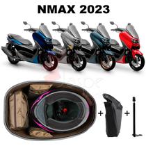 Forro Nmax 2023 Connected Premium Marrom + Guidão + 1 Antena