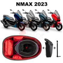 Forro Nmax 2023 Connected Premium Vermelho Guidão + 1 Antena