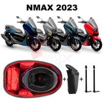 Forro Nmax 2023 Connected Premium Vermelho Guidão 2 Antenas