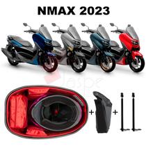 Forro Nmax 2023 Connected Premium Vermelho Guidão 2 Antenas