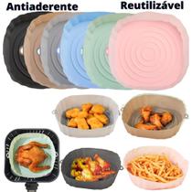 Forro para Air Fryer Forro de Silicone Reutilizável Antiaderente Esteira a Vapor Tapetes de Cozimento Redondo para Airfryer