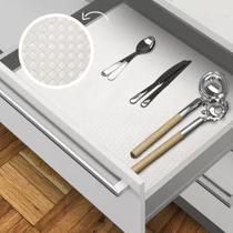 Forro para Armários e Gavetas Impermeável Lavável 150x45cm Tapete Antiderrapante Higiênico Multiuso