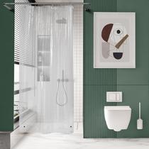 Forro para Cortina de Chuveiro AmazerBath 91x183cm Transparente PEVA Forro para Cortina de Chuveiro AmazerBath 91x183cm Transparente PEVA