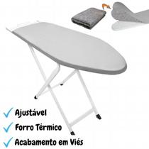 Forro Para Tábua De Passar Roupas Cinza 110X35Cm Térmico