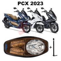 Forro Pcx Dlx 2023 Premium Marrom + 1 Antena + Divisória