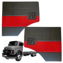 Forro Porta Dianteira Com Bolsa Vermelho MBB 82 até 95 PVC