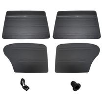 Forro Porta Preto Luxo Fusca 78 79 80 82 84 89 92 + Grampos
