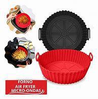 Forro Pra Fritadeira Forma Silicone Air Fryer Micro-ondas Com Alça