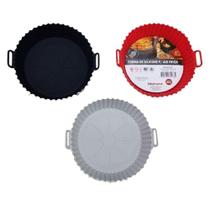 Forro Pra Fritadeira Forma Silicone Air Fryer Micro-ondas Com Alça - Uny Gift Forro Pra Fritadeira Forma Silicone Air Fryer Micro-ondas Com Alça - Uny Gift