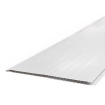 Forro pvc 20cm 8mmx4 metros ripado branco - perfilyne
