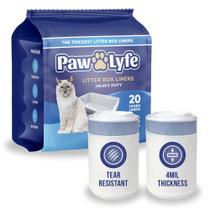 Forros de caixa de areia para gatos PawLyfe Jumbo 4MIL Extra Thick x20 Forros de caixa de areia para gatos PawLyfe Jumbo 4MIL Extra Thick x20