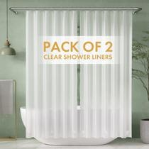 Forros de cortina de chuveiro AmazerBath PEVA 3G 180x180cm, pacote com 2 Forros de cortina de chuveiro AmazerBath PEVA 3G 180x180cm, pacote com 2