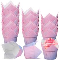 Forros de cupcake Geelyda Tulip Baking Paper 200 unidades naturais