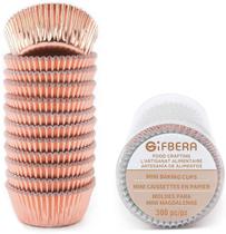 Forros de cupcake Gifbera Mini Rose Gold Foil, 300 unidades