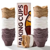Forros de cupcake Lotus Tulip Katbite 200 unidades antiaderentes à prova de calor