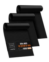 Forros de forno, pacote com 3 forros de forno Buself Heavy Duty, 43 x 63 cm, pretos