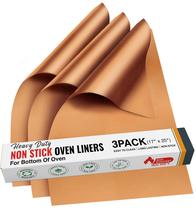 Forros de forno ThreadNanny, pacote com 3, 43 x 64 cm, cobre pesado Forros de forno ThreadNanny, pacote com 3, 43 x 64 cm, cobre pesado