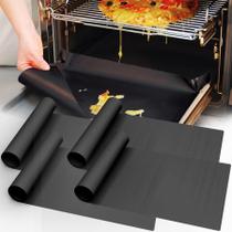 Forros de forno Ubeesize espessados, pacote com 4 unidades, 40x60cm, teflon antiaderente Forros de forno Ubeesize espessados, pacote com 4 unidades, 40x60cm, teflon antiaderente