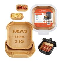 Forros de fritadeira Air Fryer COSORI 100 PCS de papel descartável quadrado de 6,5 polegadas Forros de fritadeira Air Fryer COSORI 100 PCS de papel descartável quadrado de 6,5 polegadas