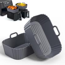 Forros de fritadeira de silicone PINTAUR, pacote com 2 unidades para Ninja Foodi
