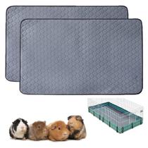 Forros de gaiola de cobaia, almofadas de xixi laváveis, pacote com 2 unidades, impermeáveis Forros de gaiola de cobaia, almofadas de xixi laváveis, pacote com 2 unidades, impermeáveis