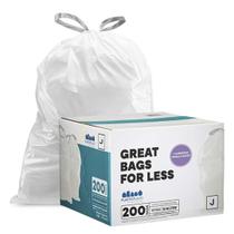 Forros de lata de lixo Plasticplace White Drawstring Code J 38-40L Forros de lata de lixo Plasticplace White Drawstring Code J 38-40L