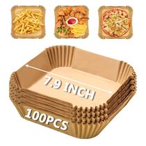 Forros de papel descartáveis para fritadeira Air Fryer 20 cm 100 PCS ZOWVAAM Forros de papel descartáveis para fritadeira Air Fryer 20 cm 100 PCS ZOWVAAM