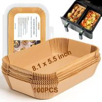 Forros de papel para fritadeira Air Fryer HONYAO para Ninja Dual Zone 8-10Qt Forros de papel para fritadeira Air Fryer HONYAO para Ninja Dual Zone 8-10Qt