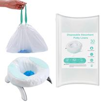 Forros de penico descartáveis WOMUMON, pacote com 30 sacos à prova de vazamentos