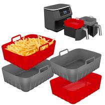 Forros de silicone Golden Associate Retangle, 4 peças para fritadeira