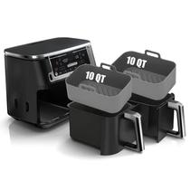 Forros de silicone para fritadeira Air Fryer 10L Ninja Dual Zone DZ401 Grey Forros de silicone para fritadeira Air Fryer 10L Ninja Dual Zone DZ401 Grey
