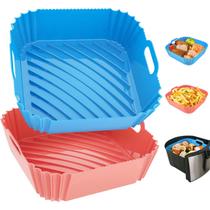 Forros de Silicone para Fritadeira Air Fryer (2 Unidades, 8,6 Polegadas) - 4 a 7 QT