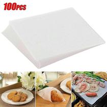 Forros de tapetes de cozimento 100pcs folhas de papel à prova de graxa de silicone para assar pergaminho para churrasco vaporizador antiaderente Forros de tapetes de cozimento 100pcs folhas de papel à prova de graxa de silicone para assar pergaminho para churrasco vaporizador antiaderente