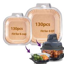 Forros Descartáveis para Air Fryer Ninja Crispi, 260 Unidades de Acessórios para Air Fryer Ninja Crispi com Recipiente de Vidro, Compatível com Air Fryer Ninja Crispi 4 QT e 6 Copos