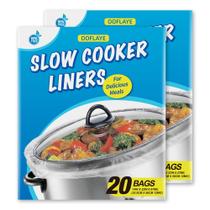 Forros Descartáveis para Fogão Lento OOFLAYE (40 Unidades) - Tamanho Extra Grande (6-10QT)