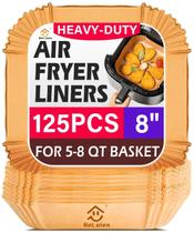 Forros para Air Fryer ReLuien 125 Unidades 8" Papel Pergaminho Antiaderente