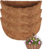 Forros para Cestas Colgantes de Fibra de Coco 35 cm 3 piezas para Jardín