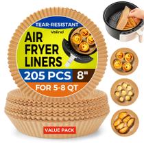 Forros para Fritadeira Elétrica a Ar vailnd 205 Unidades 8" Redondos 5-8 QT Forros para Fritadeira Elétrica a Ar vailnd 205 Unidades 8" Redondos 5-8 QT