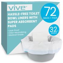 Forros para Inodoro Vive 72 unidades con Almohadillas Súper Absorbentes