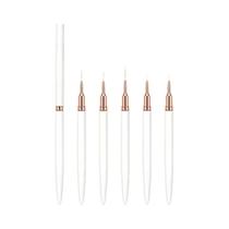 Forros Ultrafinos para Arte em Unhas - Kit com 5 Pincéis de Listras para Pintura Detalhada