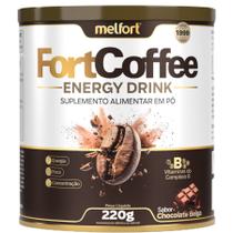 Fort Coffee Energy 220g Sabor Chocolate Belga Café Energético Solúvel