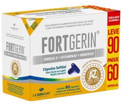 Fort Gerin Ômega 3 + Vitaminas+Minerais Leve 90 Pague 60 Cápsulas La San-Day