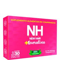 Fortaleça seus cabelos com NH New Hair + Queratina - 30 caps - A chave para fios revitalizados! - Belkit NH New Hair