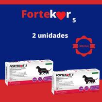 Fortekor 5 Caes e Gatos Novartis - Combo 2 Unidades