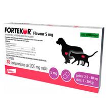Fortekor 5mg Insuficiência Cardíaca cães e Doença Renal Gatos Elanco 28 Comprimidos