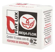 Fósforo beija flor fiat lux 10 caixas de madeira