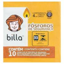 Fósforo De Segurança Billa 4cm 10 Unidades