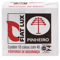 Fósforos Pinheiro 4Cm 10 Caixinhas Com 40 Unidades Fiat Lux