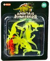 Fóssil Dinossauro Fluorescente Brinquedo Infantil 7 Pçs Ark Toys Personagem:Dinossauro Fóssil Dinossauro Fluorescente Brinquedo Infantil 7 Pçs Ark Toys Personagem:Dinossauro