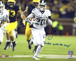 Foto 8x10 assinada por Jalen Watts Jackson, Michigan State Foto 8x10 assinada por Jalen Watts Jackson, Michigan State